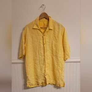 Tommy Bahama Yellow Casual Button Down Shirt